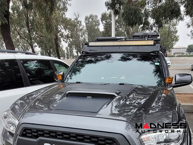 Toyota Tacoma Flexible Solar Panel Kit - Complete Kit w/ Waterproof Controller + Hood Decal - 3rd Gen w/ Hood Scoop - 50W 